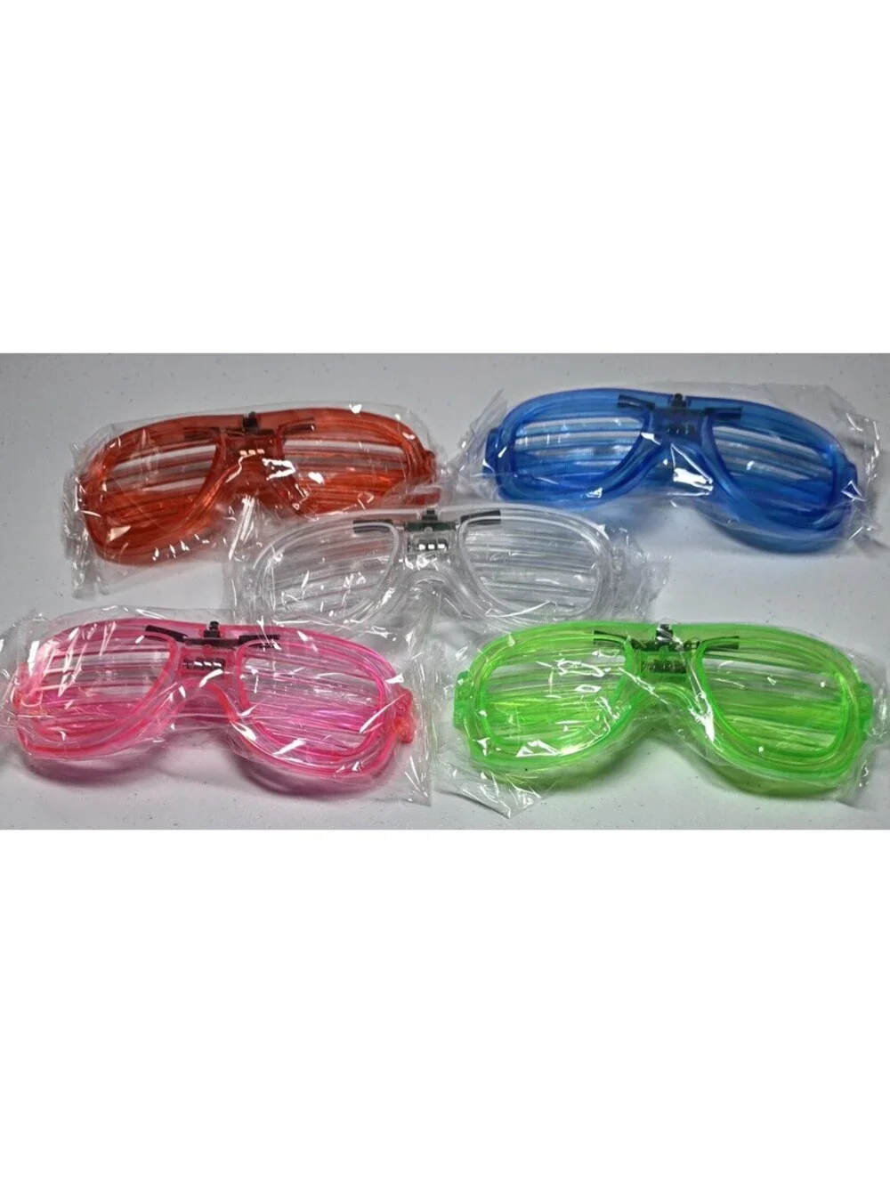 Pack of 5 LED Glasses for Kids Adults Glow In The Dark Party Favors 5-Colors